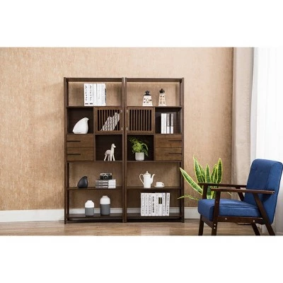 Selma Bamboo Bookcase Right Facing Spindle Cabinet - Boraam Natural 10 Selma Bamboo Bookcase Right Facing Spindle Cabinet - Boraam Natural - Image 8