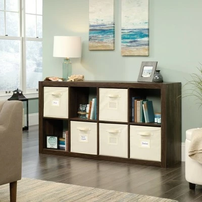 Stow Away 8 Cube Organizer Smoked Oak - Sauder 5 Stow Away 8 Cube Organizer Smoked Oak - Sauder - Image 3