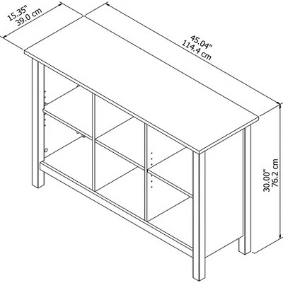 Bush Furniture Broadview 6 Cube Storage Bookcase Pure White 6 Bush Furniture Broadview 6 Cube Storage Bookcase Pure White - Image 4
