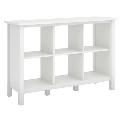 Bush Furniture Broadview 6 Cube Storage Bookcase Pure White 9 Bush Furniture Broadview 6 Cube Storage Bookcase Pure White - Image 7