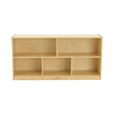 ECR4Kids Birch 5-Section Classroom Storage Cabinet with Casters, Organizer Shelf, Natural 4 ECR4Kids Birch 5-Section Classroom Storage Cabinet with Casters, Organizer Shelf, Natural - Image 2