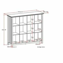 48"x57" Normandy 12 Cube Storage - Wyndenhall Distressed Gray -Bookshelves Sales Shop unnamed file 1818