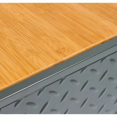 Badger Basket Metal and Bamboo 3 Bin Stackable Storage Cubby Charcoal/Natural 11 Badger Basket Metal and Bamboo 3 Bin Stackable Storage Cubby Charcoal/Natural - Image 9