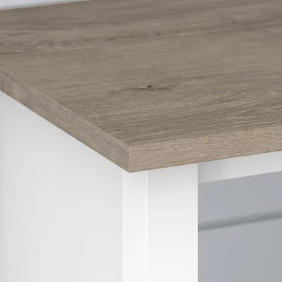 30" 6 Cube Mayfield Bookshelf Shiplap Gray/Pure White - Bush Furniture 5 30" 6 Cube Mayfield Bookshelf Shiplap Gray/Pure White - Bush Furniture - Image 3