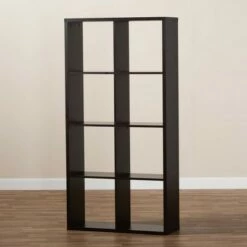 Janne 8 Cube Multipurpose Storage Shelf Dark Brown - Baxton Studio -Bookshelves Sales Shop unnamed file 1902
