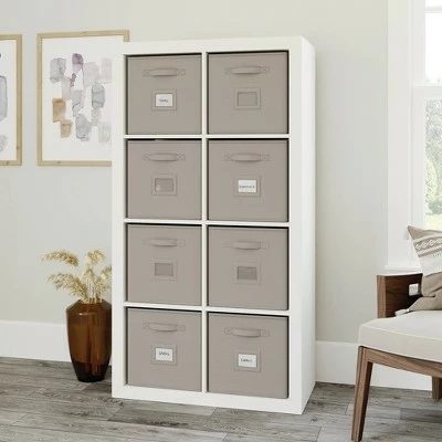57.87" 8 Cubbies Stow Away Organizer White - Sauder 3 57.87" 8 Cubbies Stow Away Organizer White - Sauder