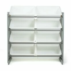 Toy Storage Organizer with 8 Large Storage Bins Gray/White - Humble Crew -Bookshelves Sales Shop unnamed file 195