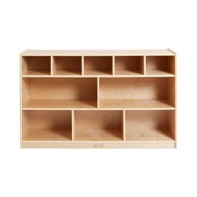 ECR4Kids Birch 5+5 Storage and Cubby Tray Cabinet with Rolling Casters, Mobile Classroom Organizer 4 ECR4Kids Birch 5+5 Storage and Cubby Tray Cabinet with Rolling Casters, Mobile Classroom Organizer - Image 2