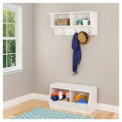 Fremont Entryway Storage Cubbie - 2 Bin - White - Prepac