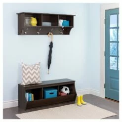 Fremont Entryway Storage Cubbie - 3 Bin - Espresso - Prepac