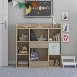 RealRooms Jocelyn Kids Large Toy Storage Bookcase
