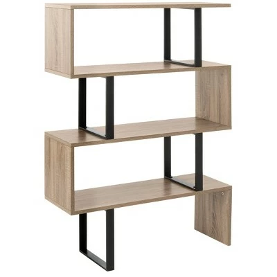 Louise Wood Etagere Oak - Safavieh 4 Louise Wood Etagere Oak - Safavieh - Image 2