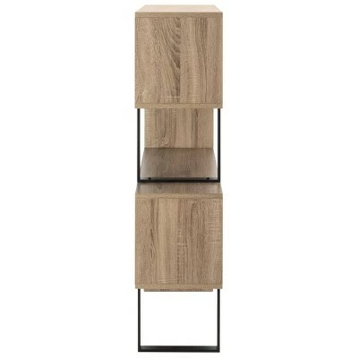 Louise Wood Etagere Oak - Safavieh 6 Louise Wood Etagere Oak - Safavieh - Image 4