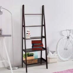 5 Shelf Ladder Bookcase - Flora Home Espresso -Bookshelves Sales Shop unnamed file 2080