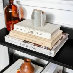 Thatcher Transitional Wood 4 Shelf Ladder Bookshelf - Saracina Home Gray -Bookshelves Sales Shop unnamed file 2091