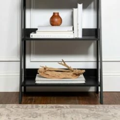 Thatcher Transitional Wood 4 Shelf Ladder Bookshelf - Saracina Home Gray -Bookshelves Sales Shop unnamed file 2094