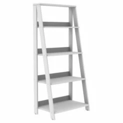 Thatcher Transitional Wood 4 Shelf Ladder Bookshelf - Saracina Home Gray -Bookshelves Sales Shop unnamed file 2096