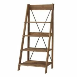 68.25" Boho 4 Tier Solid Wood Ladder Bookshelf Plant Stand - Saracina Home Gray -Bookshelves Sales Shop unnamed file 2123