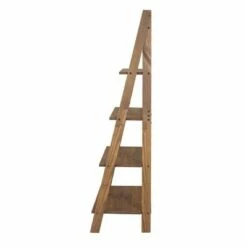 68.25" Boho 4 Tier Solid Wood Ladder Bookshelf Plant Stand - Saracina Home Gray -Bookshelves Sales Shop unnamed file 2124