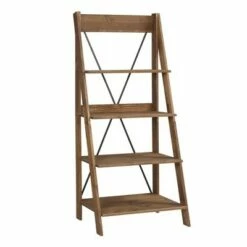 68.25" Boho 4 Tier Solid Wood Ladder Bookshelf Plant Stand - Saracina Home Gray -Bookshelves Sales Shop unnamed file 2126