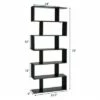 Costway 6 Tier S-Shaped Bookshelf Storage Display Bookcase Decor Z-Shelf -Bookshelves Sales Shop unnamed file 2128