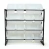 Ladder Toy Storage Organizer with 12 Storage Bins Espresso/White - Humble Crew -Bookshelves Sales Shop unnamed file 215