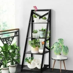 Costway 4-Tier Ladder Shelf Bookshelf Bookcase Storage Display Leaning Home Office Decor -Bookshelves Sales Shop unnamed file 2152