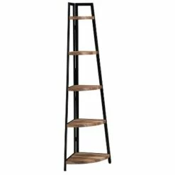 70" 5-Tier Corner Ladder Display Shelving Unit Metal & Distressed Wood - Danya B. -Bookshelves Sales Shop unnamed file 2203
