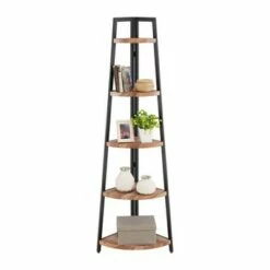 70" 5-Tier Corner Ladder Display Shelving Unit Metal & Distressed Wood - Danya B. -Bookshelves Sales Shop unnamed file 2206