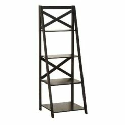 56" 4 Tier Crossback Shelf - Buylateral Charcoal -Bookshelves Sales Shop unnamed file 2243