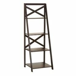 56" 4 Tier Crossback Shelf - Buylateral Charcoal -Bookshelves Sales Shop unnamed file 2245