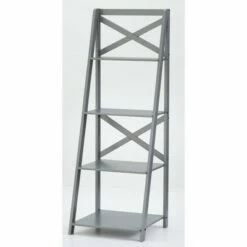 56" 4 Tier Crossback Shelf - Buylateral Charcoal -Bookshelves Sales Shop unnamed file 2246