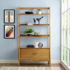 70" Landon Large Bookcase - Crosley Brown