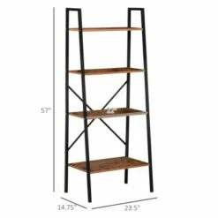 HomCom 4-Tier Vintage Look Ladder Book Shelf -Bookshelves Sales Shop unnamed file 2300