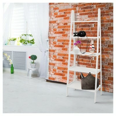 72" Shelf Ladder Bookcase - Flora Home Espresso 5 72" Shelf Ladder Bookcase - Flora Home Espresso - Image 3