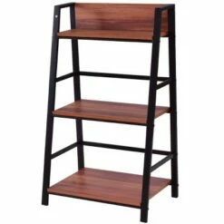 Costway 3 Tier Ladder Storage Book Shelf Wall Bookcase Bundle Modern Floor Decor -Bookshelves Sales Shop unnamed file 2333