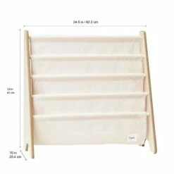 3 Sprouts High Quality Multipurpose Kids and Toddler Playroom or Bedroom Storage Shelf Organizer Bookcase Furniture, White Llama