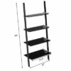 Costway Industrial Ladder Shelf 4-Tier Leaning Wall Bookcase Plant Stand Rustic Black/Brown -Bookshelves Sales Shop unnamed file 2371
