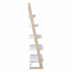 70.75" Prosima Leaning Bookcase White/Weathered White - miBasics -Bookshelves Sales Shop unnamed file 2389