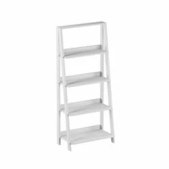 Hastings Home 4-Tier Ladder Bookshelf Freestanding Wooden Bookcase, White -Bookshelves Sales Shop unnamed file 2404