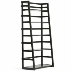 63"x30" Normandy Ladder Shelf Bookcase Farmhouse - Wyndenhall Black -Bookshelves Sales Shop unnamed file 2418