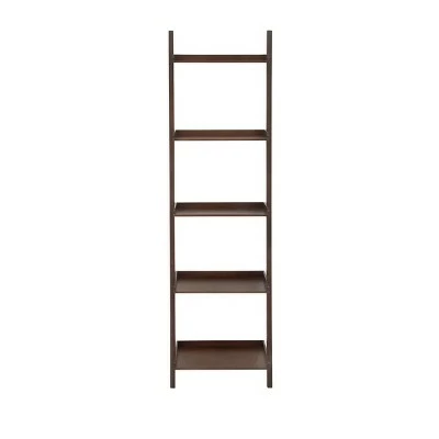 Olivia & May 70" Farmhouse Wooden Ladder Shelf Brown - Olivia & May 5 Olivia & May 70" Farmhouse Wooden Ladder Shelf Brown - Olivia & May - Image 3