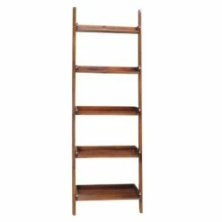 75.5" 5 Tier Solid Wood Leaning Bookshelf - International Concepts White -Bookshelves Sales Shop unnamed file 2456