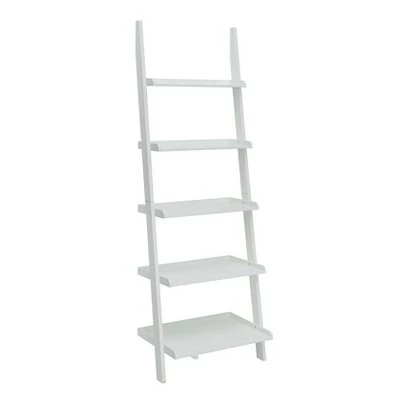 Breighton Home French Country Ladder 72" 5 Shelf Bookshelf - Convenience Concepts White 6 Breighton Home French Country Ladder 72" 5 Shelf Bookshelf - Convenience Concepts White - Image 4