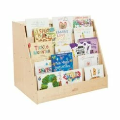 ECR4Kids Birch Book Display Stand with Storage, Wood Shelf Organizer, 5 Shelves & 2 Compartments -Bookshelves Sales Shop unnamed file 2471