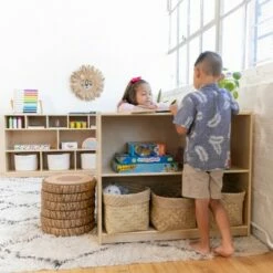 ECR4Kids Birch Book Display Stand with Storage, Wood Shelf Organizer, 5 Shelves & 2 Compartments -Bookshelves Sales Shop unnamed file 2475