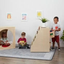 ECR4Kids Birch Book Display Stand with Storage, Wood Shelf Organizer, 5 Shelves & 2 Compartments -Bookshelves Sales Shop unnamed file 2478