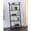 61" Mateo 5 Layer Ladder Book Shelves Brown/Oak - HOMES: Inside + Out