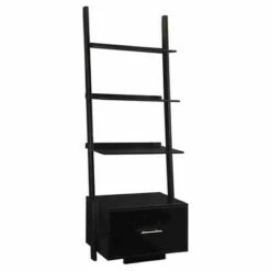 Breighton Home American Heritage Ladder Bookcase with File Drawer - Johar Furniture Black -Bookshelves Sales Shop unnamed file 2524
