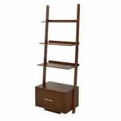 Breighton Home American Heritage Ladder Bookcase with File Drawer - Johar Furniture Black -Bookshelves Sales Shop unnamed file 2525